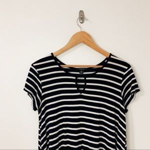 Navy blue and white dress!